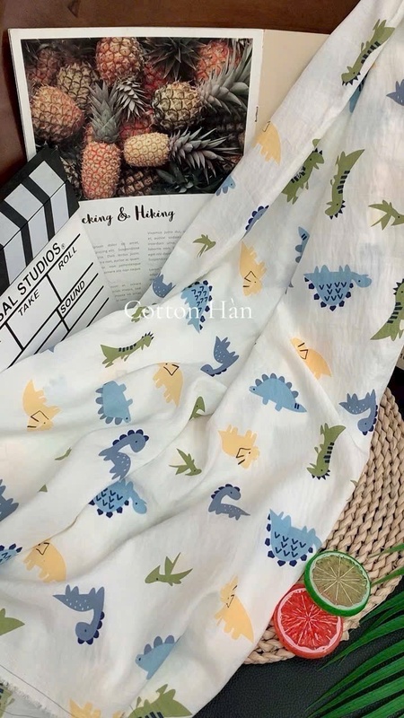 Vải Cotton hàn- Chất vải mềm, mát - Khổ 1.6m, cuộn 150m